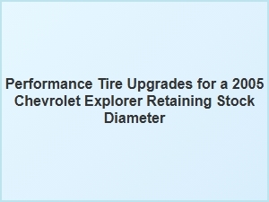 Performance Tire Upgrade Options for the Stock Explorer