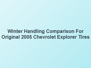 Tire Performance Impacts on Winter Handling